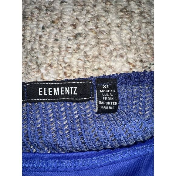 Womens Elementz Blouse Attached Camisole - Blue XL - Picture 6 of 6